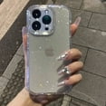 thumbnail image 2 of Shockproof Luxury Bling Glitter Transparent Phone Case For iPhone 15 14 13 12 11 Pro Max Plus Mini X XR XS 7 8 Soft TPU Cover Clear For iphone11Pro, 2 of 6