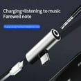 thumbnail image 3 of Joernso 2 in1 Fast Charging Stable Transmission Plug Play Audio Adapter Type-C to 3.5mm Headphone Jack Converter Audio Accessories, 3 of 8