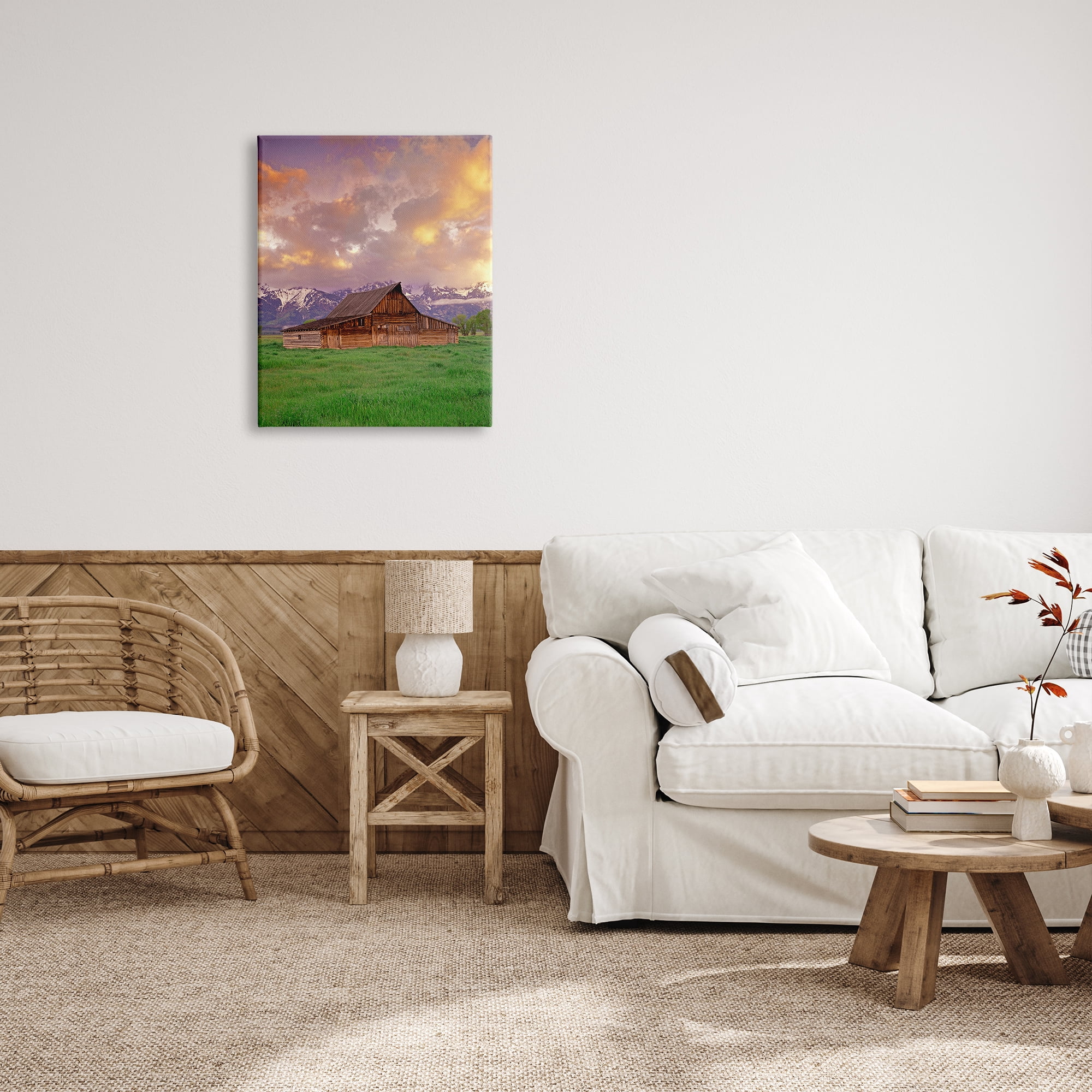 Stupell Industries Cabin in Mountain Landscape Nature Photography Gallery Wrapped Canvas Print Wall Art, 24 x 30