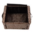 thumbnail image 4 of Caja de tela Oxford plegable impermeable para guardar juguetes y ropa con estampado de leopardo marrón, 4 of 8