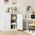 thumbnail image 3 of STANI Metal Storage Cabinet with 2 Adjustable Shelves, 35"H Steel Counter Cabinet with Lockable Doors for Home Office, 3 of 10