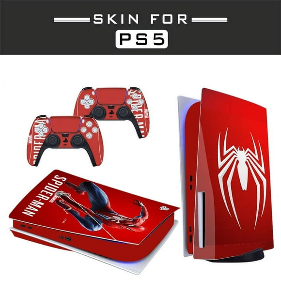 Adhesive Skin - Compatible for PS5 - Cover to customize the Console - Removable Vinyl Film - Matte Satin HD Quality (Disk, Spiderman01)
