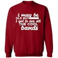 thumbnail image 2 of OXI Crewneck Sweatshirt - The Cool Bands, Basic Casual Sweatshirts for Men's and Women Fleece Sweatshirt Long Sleeve - Antiquee Cherry Small, 2 of 2