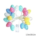 thumbnail image 2 of Easter Egg Lights String, Battery Operated LED Fairy Lights with Timer, 5ft Pastel Easter Decorations for Home Table Tree Mantel, Indoor Outdoor Spring Party Decor for Yard Fence Garden, 2 of 4