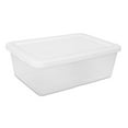 thumbnail image 2 of Sterilite Set of (4) Small Storage Bin, 12 Quart Clear Plastic Storage Container with Snap-On Lid, White, 2 of 10