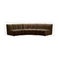 thumbnail image 3 of Meridian Furniture Infinity Brown Velvet 3pc. Modular Sectional, 3 of 11