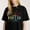 Black-1, variant on Watercolor Cross Tree Graphic for Christians Inspirational Rooted in Christ Casual Tee print T Shirt
