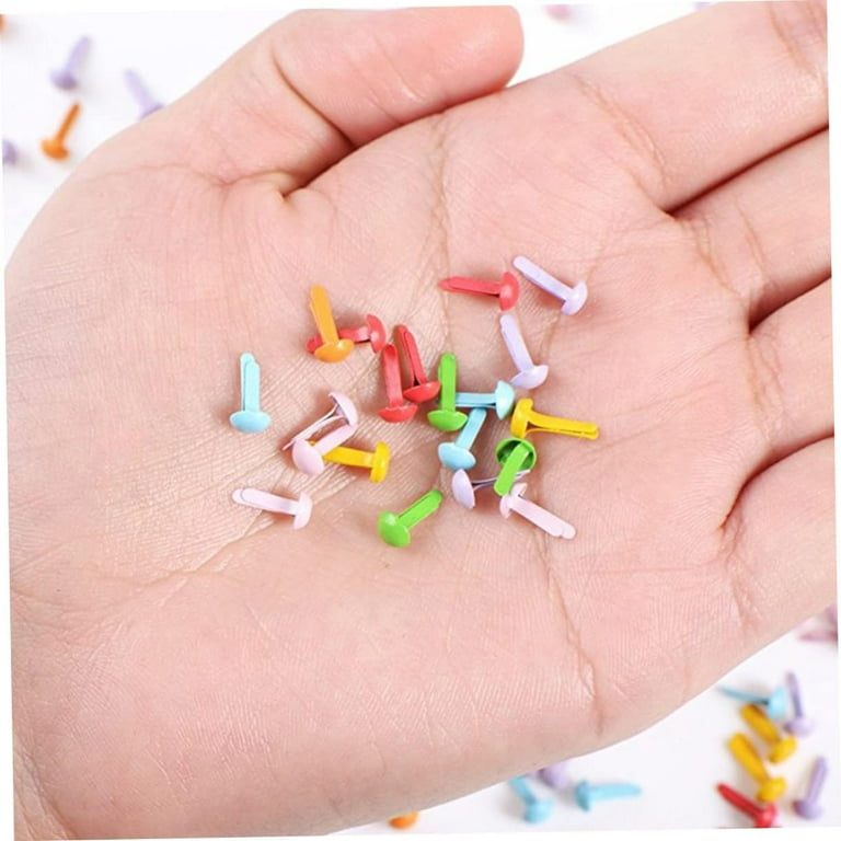 100 Pcs Gadgets for Kids Craft for Kids Mini Brads for Paper Crafts Toy  Fasteners Series Advent Calendar Rose Collectors Kit Case New Store Craft  Brads Round Metal Brads Toy Pin 