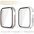 thumbnail image 2 of [2 Pack] Waterproof Hard Case with Tempered Glass Compatible with Apple Watch Series 11 (2025) Series 10 46mm 42mm, Ultra-Thin Anti-Fall Cover for iWatch Screen Protector, 2 of 9