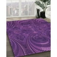 thumbnail image 3 of Ahgly Company Machine Washable Indoor Rectangle Transitional Purple Iris Purple Area Rugs, 6' x 9', 3 of 7