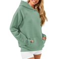 thumbnail image 3 of Womens Oversized Hoodies Waffle Sweatshirts Fall Fashion Pullover Sweaters Winter Clothes Green XXL, 3 of 8
