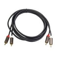 thumbnail image 2 of WQJNWEQ Sales HIFI 2RCA To 2 RCA RCA Cable OFC AV Audio Cable 1m 2m 3-m for TV DVD Amplifier Subwoofer Soundbar Speaker Wire, 2 of 9