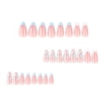 thumbnail image 2 of Flower Fake Nails Almond Daisy Press on Nails, White Blue French Tip Press on Nails Full Cover Glossy False Nails with Designs Spring Summer Acrylic Nails for Women DIY Manicure Decorations, 2 of 6