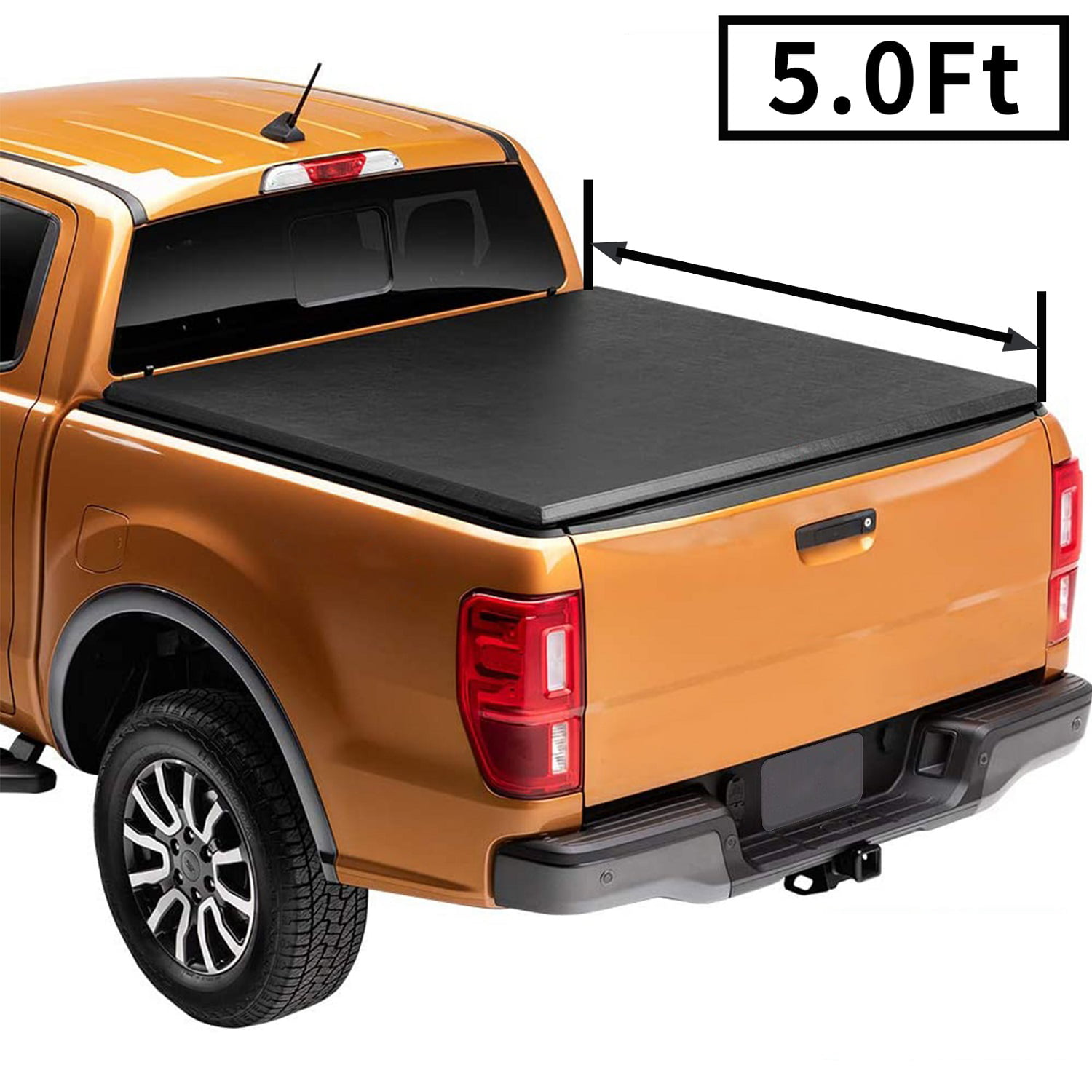 Pickup Cover Pvc Coated Cloth Soft TriFold, Retractable Truck Bed Tonneau Cover