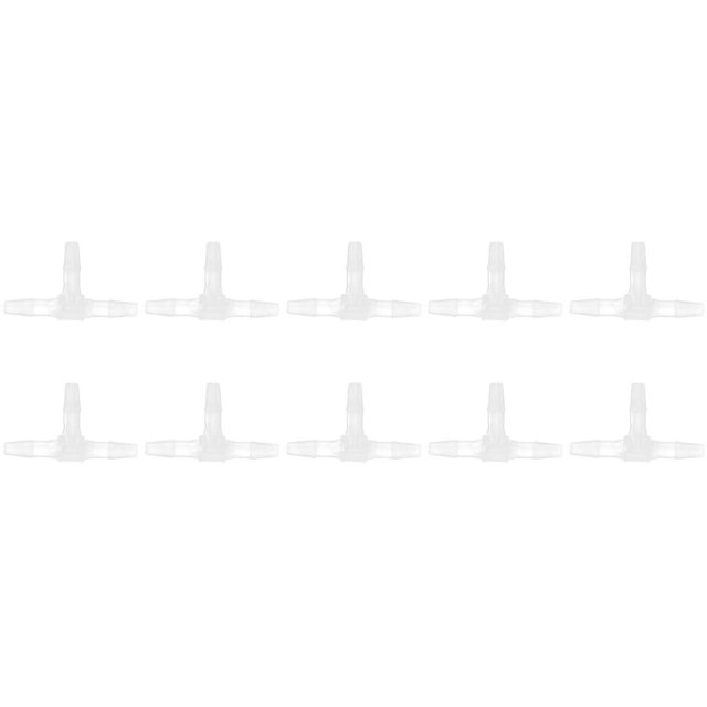 10Pcs 3 Way Plastic Fitting Pressure Temperature Resistant T Shaped Tee 1/2 Barb Fitting2.4