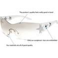 thumbnail image 2 of Gafas de sol Haqptul Rimless Y2K Star Wrap Around UV400, 2 of 7