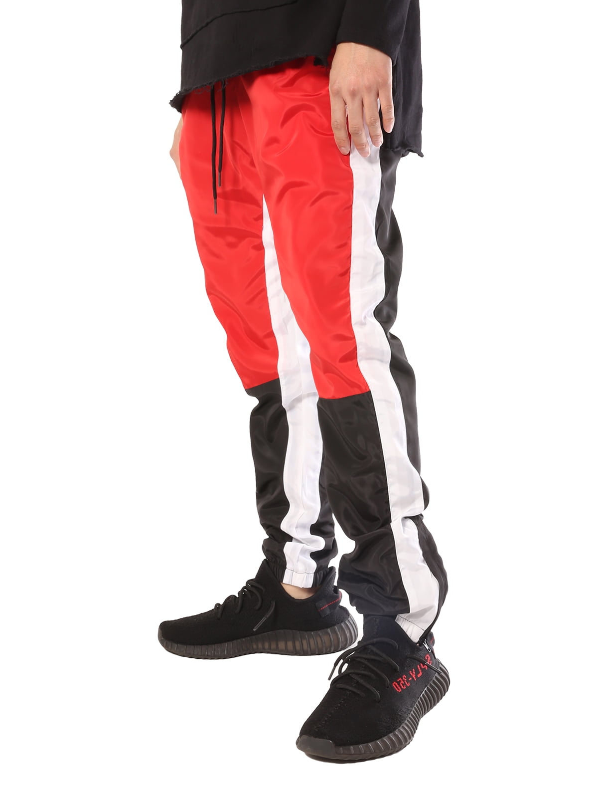 JD Apparel - JD Apparel Men's Contrast Windbreaker Track Pants Joggers M Red TR543 - Walmart.com