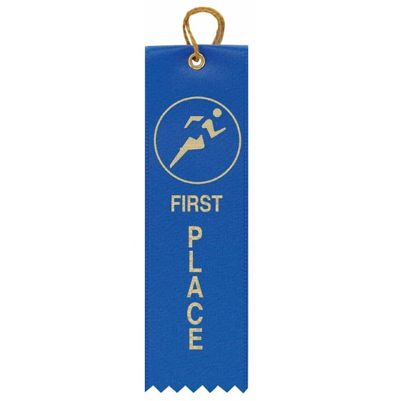 Athletic Award Ribbon - 1st Place Blue, Pack of 50