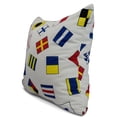 thumbnail image 2 of Simply Daisy, 18" x 18" Multi All Over Toss Larger, Geometric Print Outdoor Pillow, Red, 2 of 2