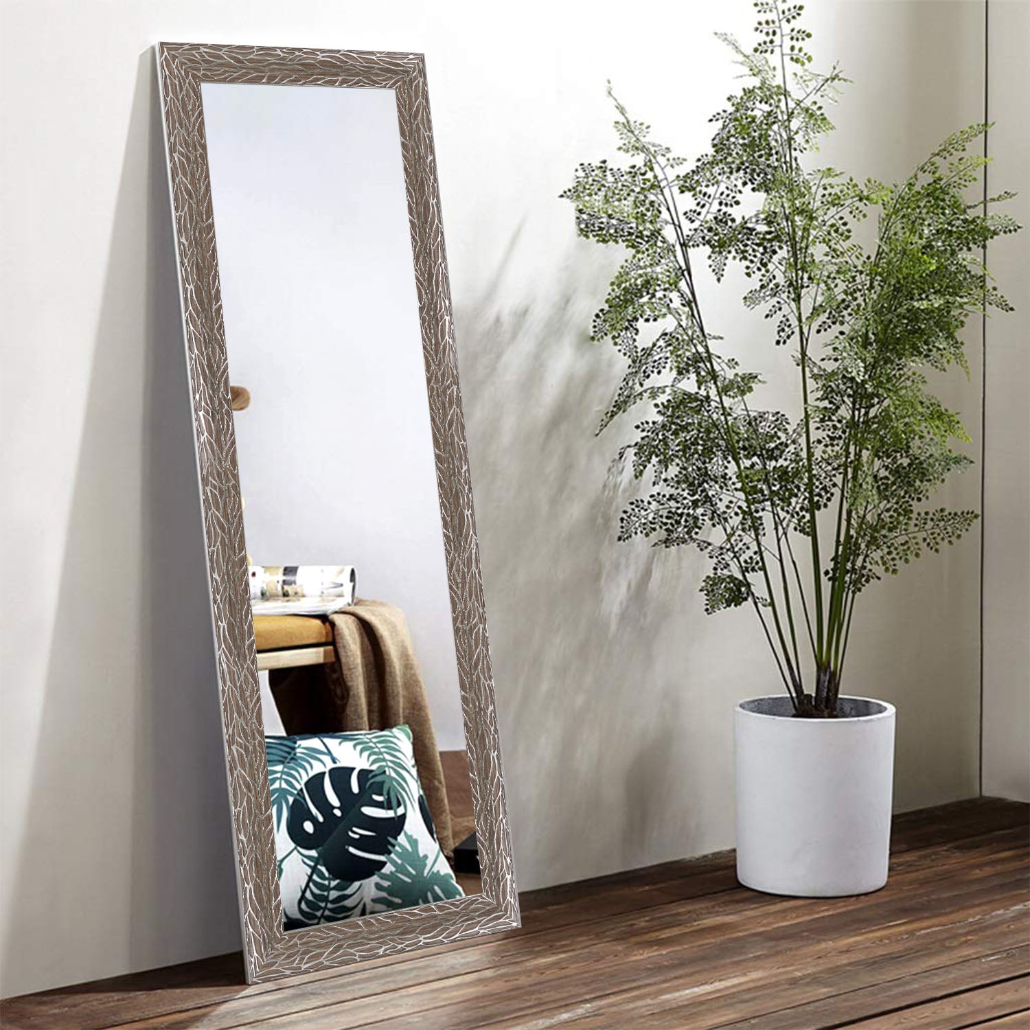 Full Length Mirror Floor Mirror with Standing Holder Hanging/Leaning