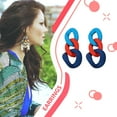 thumbnail image 4 of Linyer 2 Pieces Woman Earring Fashion Acrylic Delicate Ear Jewelry Geometry Circle Danging Drop Earrings Bohemia Accessory Type 1, 4 of 8