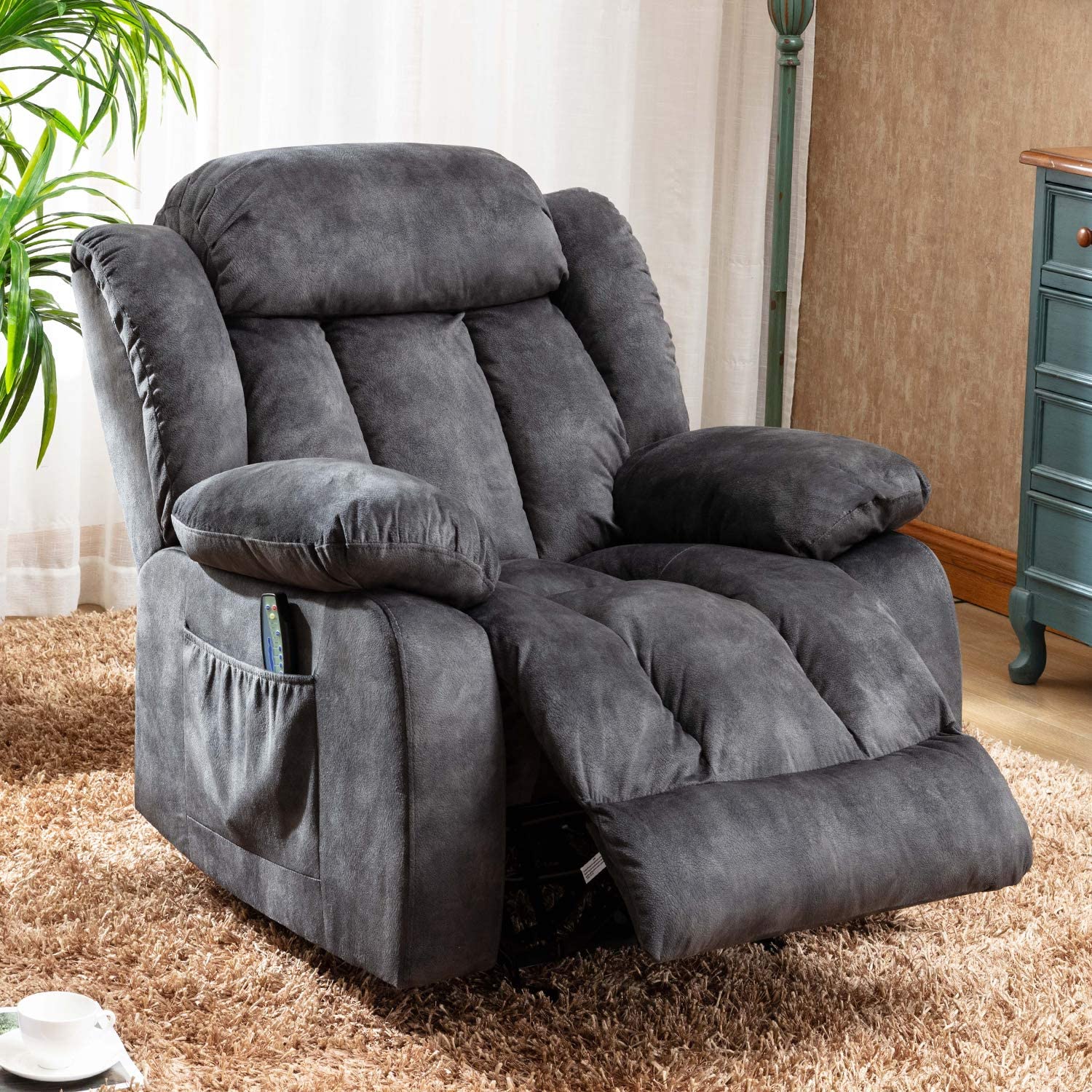 Ebello Rocker Recliner with Massage and Heat, Reclining Chairs for