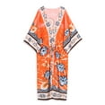 thumbnail image 4 of Edolynsa Women's Boho Printed Kimonos Lightweight Swimsuit Cover ups Plus Size Bathing Suit Coverups Beach Outfits, 4 of 8