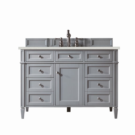 James Martin Vanities 650-V48-3Ldl Brittany 48" Single Basin Poplar Wood Vanity Set - Grey