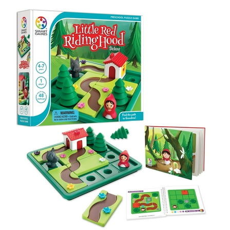 SmartGames Little Red Riding Hood Deluxe Skill-Building Board Game with Picture Book for Ages 4 