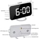 thumbnail image 4 of Reloj despertador digital Brillar con espejo LED 7 pulgadas 2 Puertos de carga USB, 4 of 5