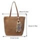 thumbnail image 2 of Bolso de playa de ganchillo para mujer, bolso de viaje tejido de gran capacidad con cierre de cremallera, bolso de paja Retro, bolso diario de verano para mujer, 2 of 9