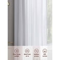 thumbnail image 6 of Blue Flower Sheer Curtains 63 Inch Length 2 Panels Set Window Treatments, Spring Modern Minimalist Country Floral Plant Rod Pocket Semi Curtains for Living Room/Bedroom/Kitchen Décor, 104"W x 63"L, 6 of 7