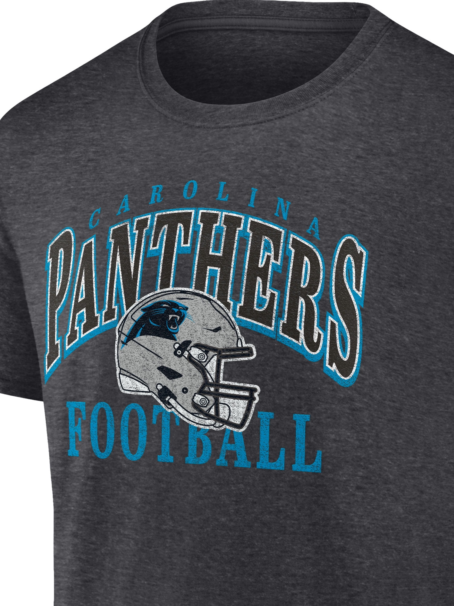 NFL Carolina Panthers Men's Cotton Charcoal Heather Short Sleeve T-Shirt