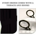 thumbnail image 2 of Amay Blackout Double Pinch Pleat Curtain Panel Black 50"W x 192"L- 1Panel, 2 of 5