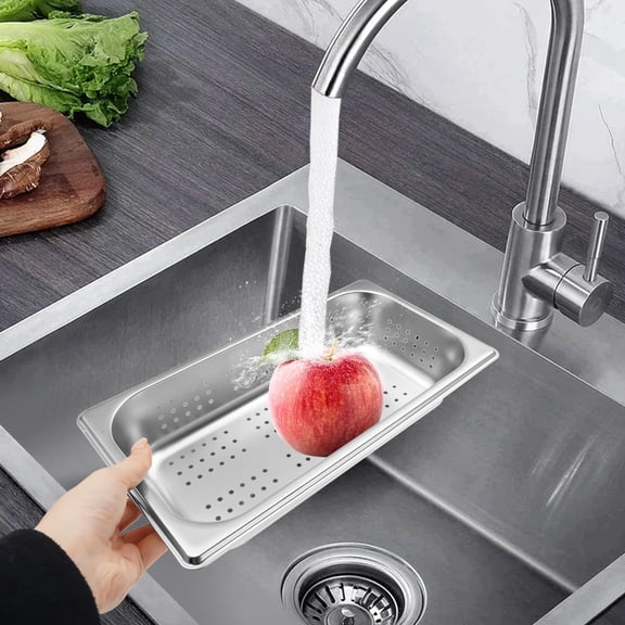 2-Pack 1/3 Size 2" Deep, Anti-Jam Perforated Stainless Steel Steam Table Pan, Hotel Pan