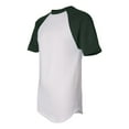 thumbnail image 2 of Augusta Sportswear Men's Short Sleeve Baseball Jersey 2Xl Athletic Heather/Red, 2 of 5
