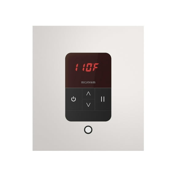 Mr Steam iTempo Square Steam Shower Control and Steamhead in White
