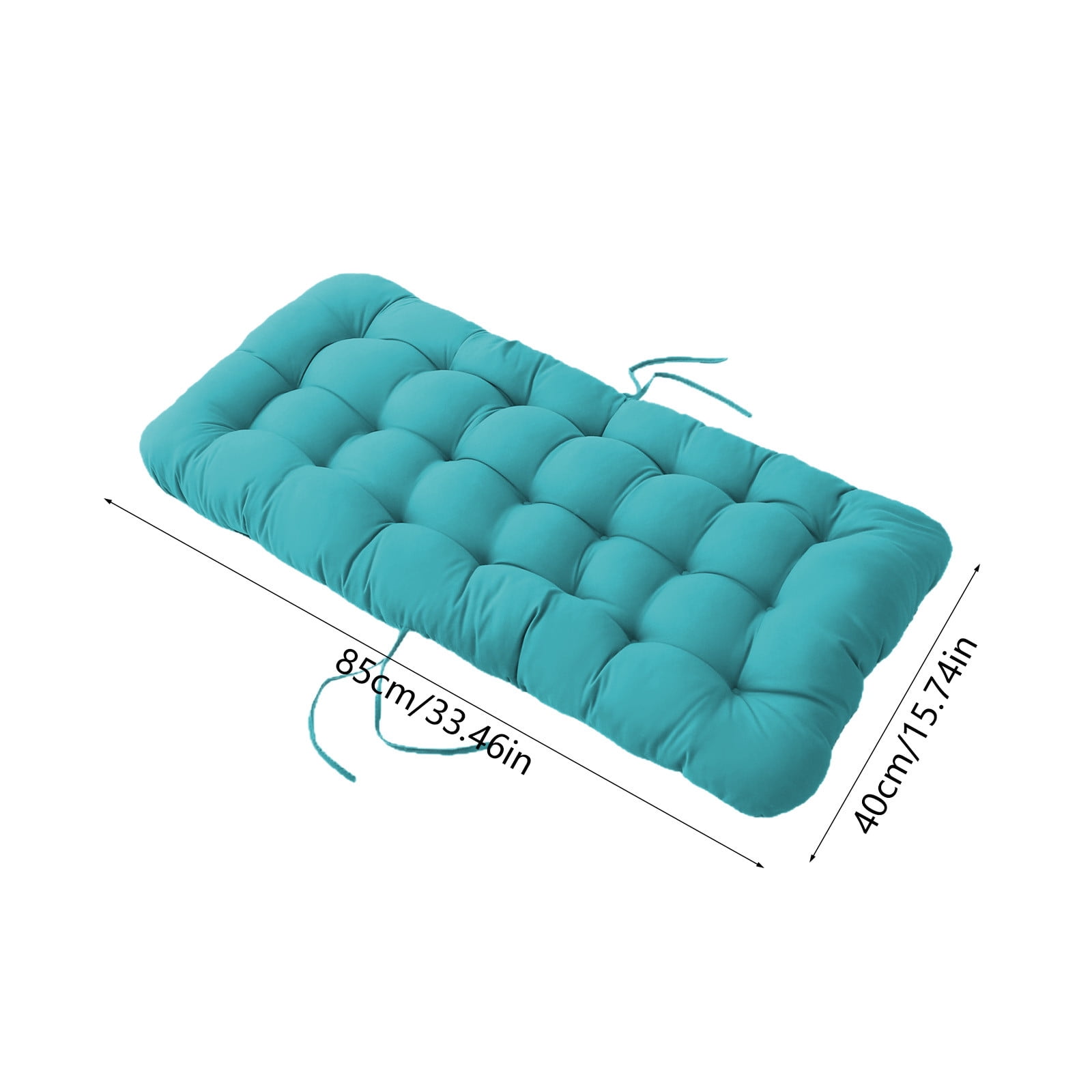 Tufted Chair Pad Backrest Cushion for Outdoor Furniture Patio Cushions with Ties Office Chair Cushion Lumbar Support Back 15.74x33.46in