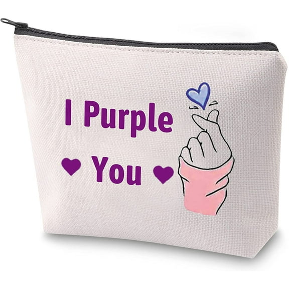 I Purple You Makeup Bag Fans Gift Kpop Zipper Pouch Gift for Girls