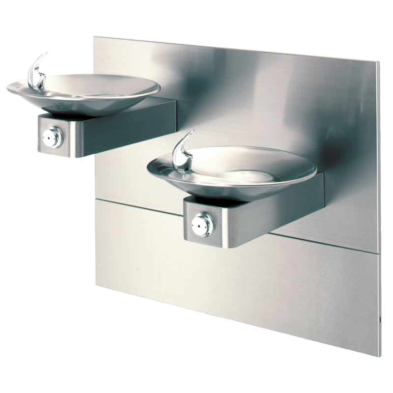 Haws 1011Ms HiLo BarrierFree, Wall Mounted, Dual Drinking Fountains