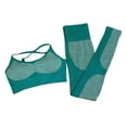 thumbnail image 2 of Conjunto de entrenamiento suave para mujer, 2 piezas, leggings de yoga, sujetador deportivo acolchado sin aros METRO, 2 of 9
