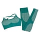 thumbnail image 2 of Conjunto de entrenamiento para mujer, pantalones de fitness, yoga, fitness, sujetador deportivo acolchado, top corto METRO, 2 of 9