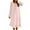 Pink, variant on Women's Ruffle Cute Nightgown Loose Crewneck Long Sleeve Sleepdress Fall Winter Pullover Lounge Nightdress