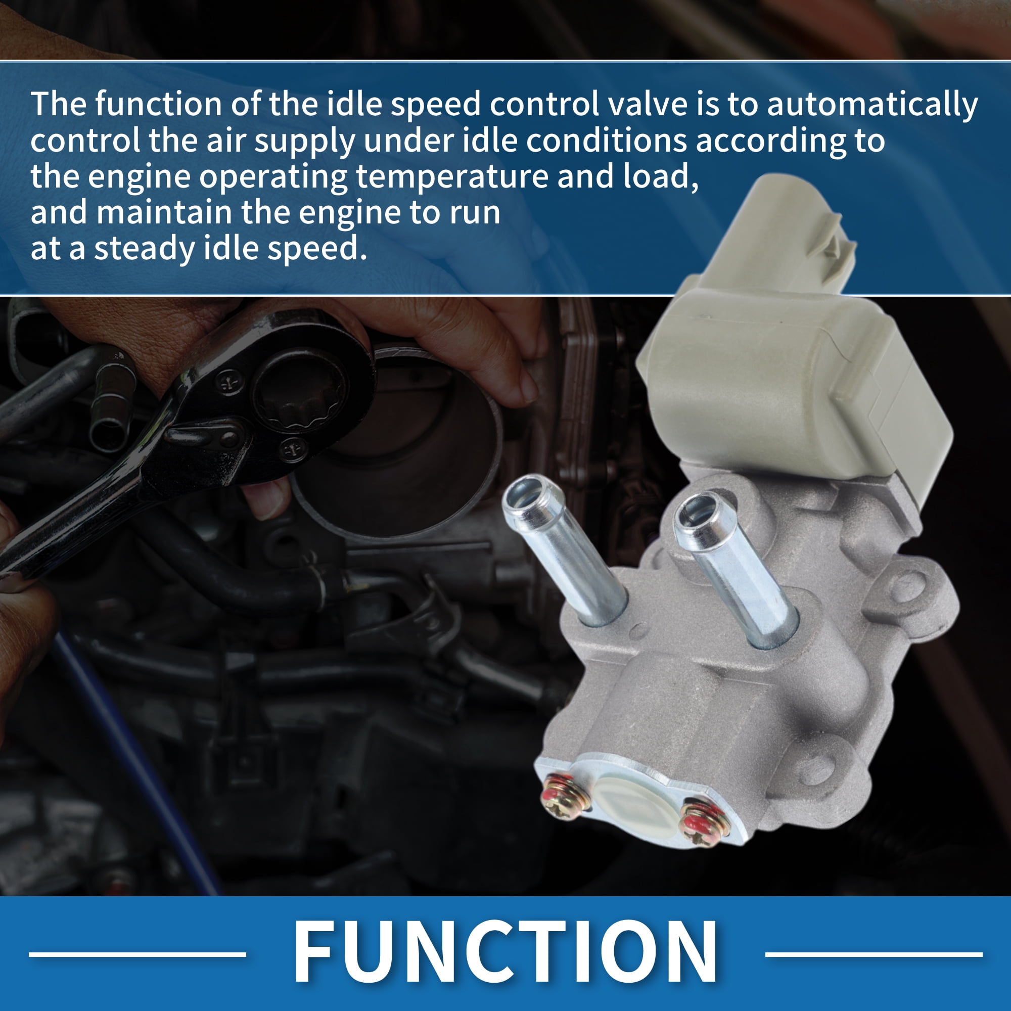 Unique Bargains Car Idle Air Control Valve for Toyota Tercel 1995-1998 Replace No.2227011010 IACV Idle Motor Idle Air Control Valve for Stable Engine Operation