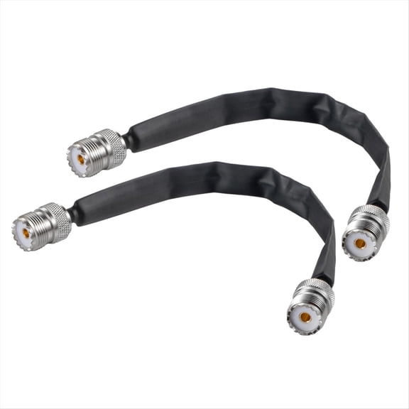 2PCS Door/Window Pass Through Flat Coaxial Cable 50 Ohm SO239 UHF Female to Pigtail