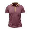 thumbnail image 3 of Summer Fashion Oversize Shirts for Mens 2025 Versatile Solid Color Pocket Button Turndown T-shirt Top, 3 of 6