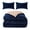 Navy Blue & Camel, variant on CJC Reversible Milk Fleece Comforter Set 3-Piece – Double-Faced Soft Plush Quilted Bedding with 2 Pillowcases (King, Dark Gray & Camel)