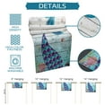 thumbnail image 7 of Table Runner Dresser Scarves 48 Inch Long, Sea-maid Tail Scale on Wood Grain Linen Dining Table Runners Ocean Marine Starfish Seaweed Tabletop Scarf for Wedding Holiday Party Kitchen, 7 of 7
