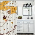 thumbnail image 4 of Cat Print Shower Curtain Art Style Bathroom Decor Shower Curtain with 12 Hooks,66inx72in, 4 of 6