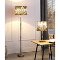 thumbnail image 2 of 59â€ Mod Beige Black and Brown Faux Tiger Floor Lamp, 2 of 5